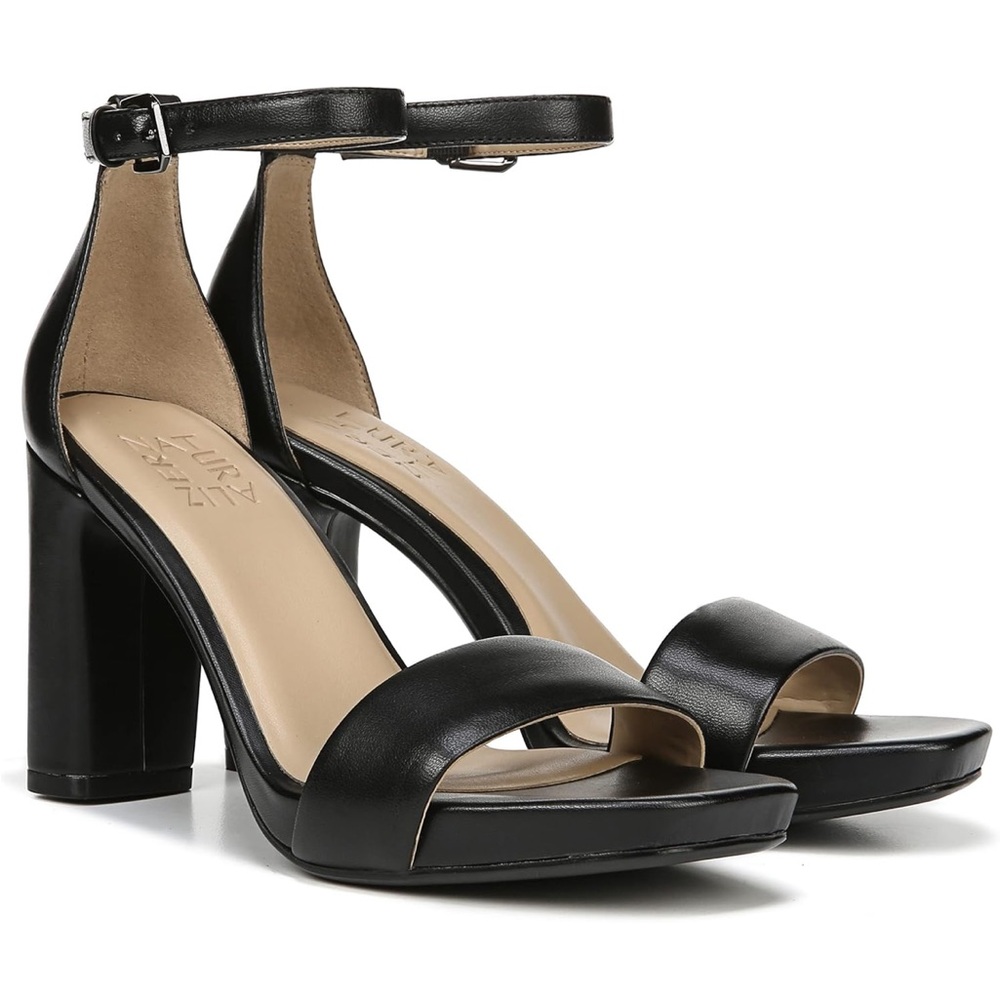 Naturalizer Joy Dress Heels in Black Leather